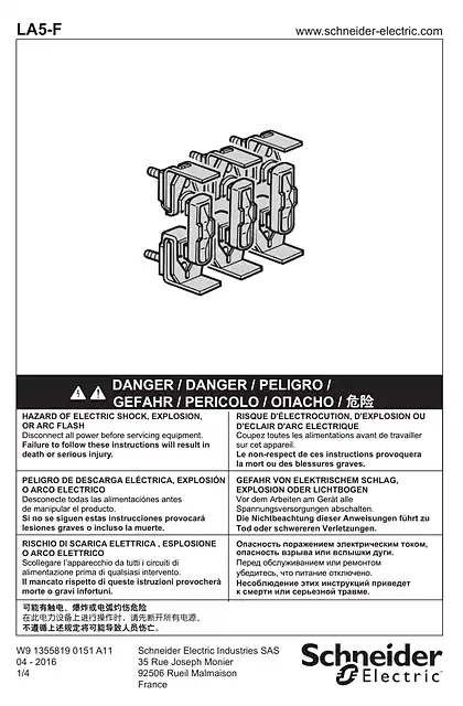 schneider施耐德LA5 F...... Contactors _ accessories _main contact sets